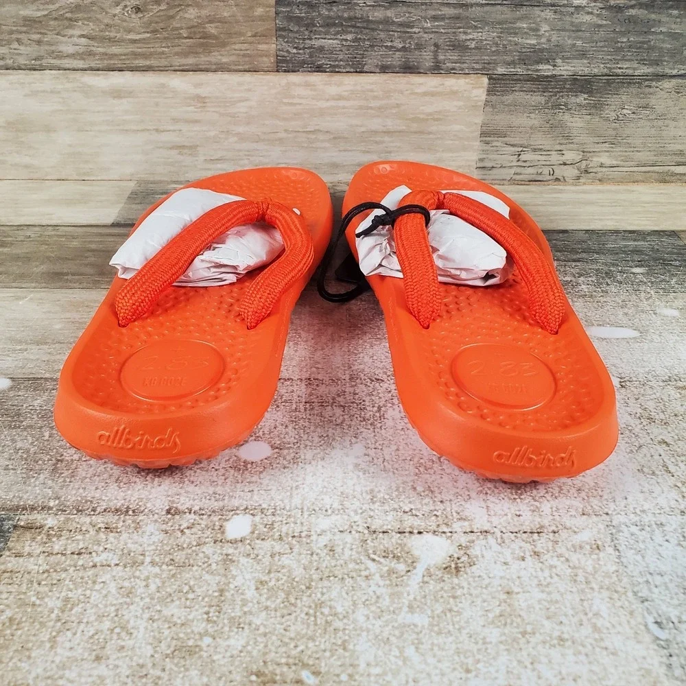 Allbirds Sugar Zeffer 2 Mens Sandals Size 11 Comfort Buoyant Orange Flip Flop